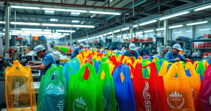 Fábrica de sacolas plásticas personalizadas para impulsionar sua marca e sustentabilidade