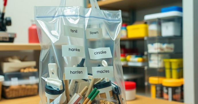 Saco plástico com adesivo é a solução ideal para organização e praticidade no dia a dia