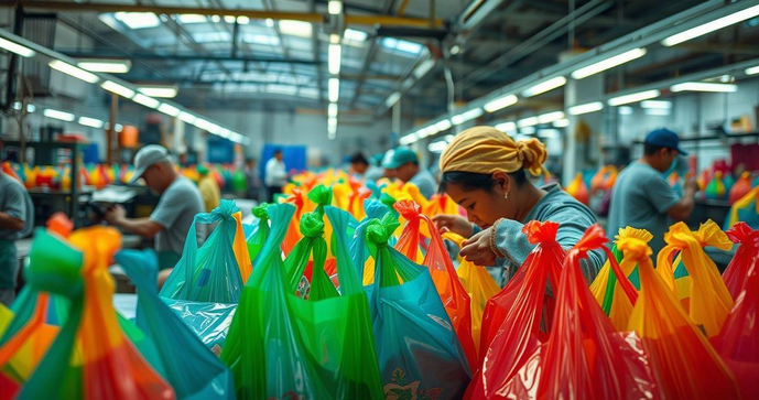 Fábrica de sacolas plásticas personalizadas para impulsionar sua marca e sustentabilidade